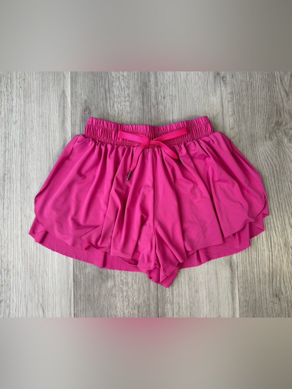 GB Girls Pink Activewear Flippy Layered Look Shorts Medium